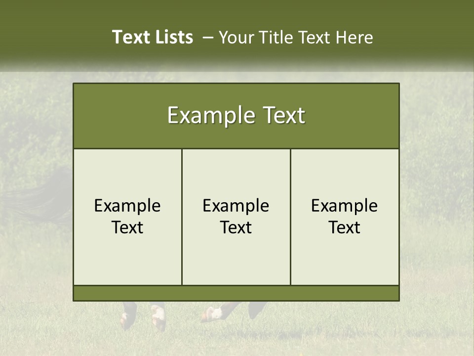 A Brown Horse Running Through A Field Of Grass PowerPoint Template