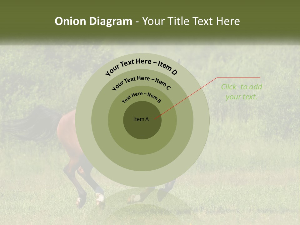A Brown Horse Running Through A Field Of Grass PowerPoint Template