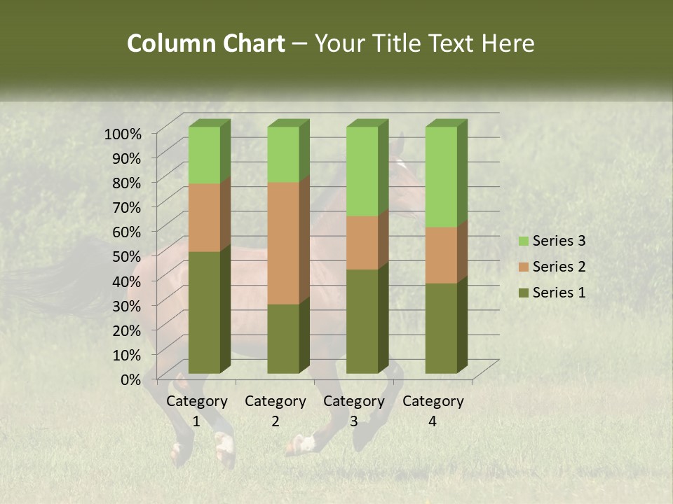 A Brown Horse Running Through A Field Of Grass PowerPoint Template