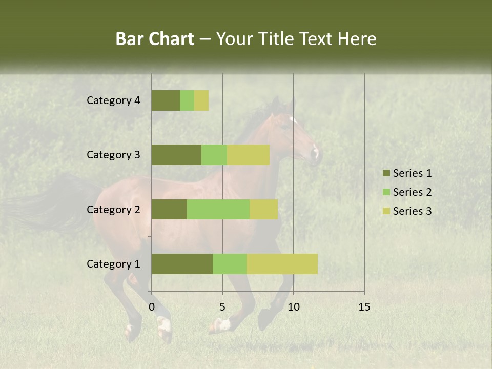 A Brown Horse Running Through A Field Of Grass PowerPoint Template
