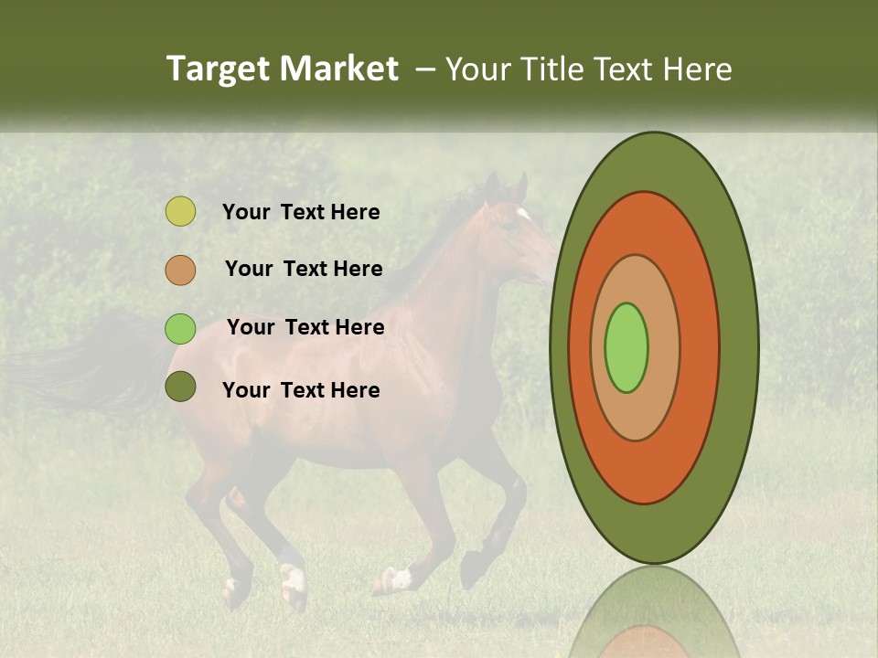 A Brown Horse Running Through A Field Of Grass PowerPoint Template