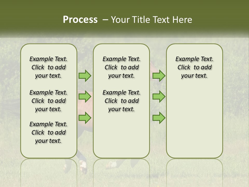 A Brown Horse Running Through A Field Of Grass PowerPoint Template