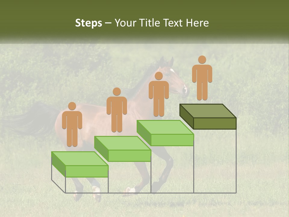 A Brown Horse Running Through A Field Of Grass PowerPoint Template