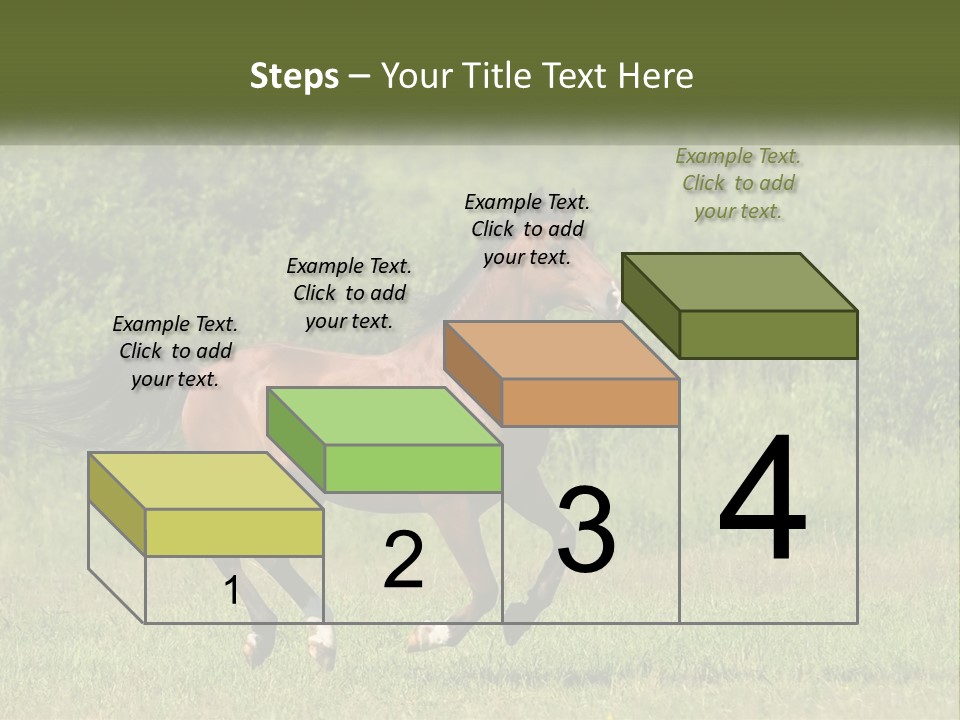 A Brown Horse Running Through A Field Of Grass PowerPoint Template
