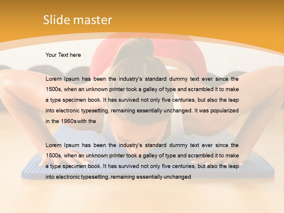 Push Up Strength Young PowerPoint Template