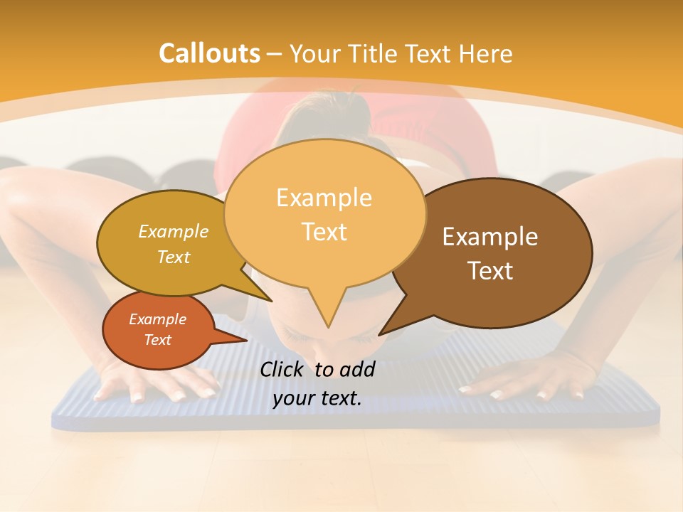 Push Up Strength Young PowerPoint Template