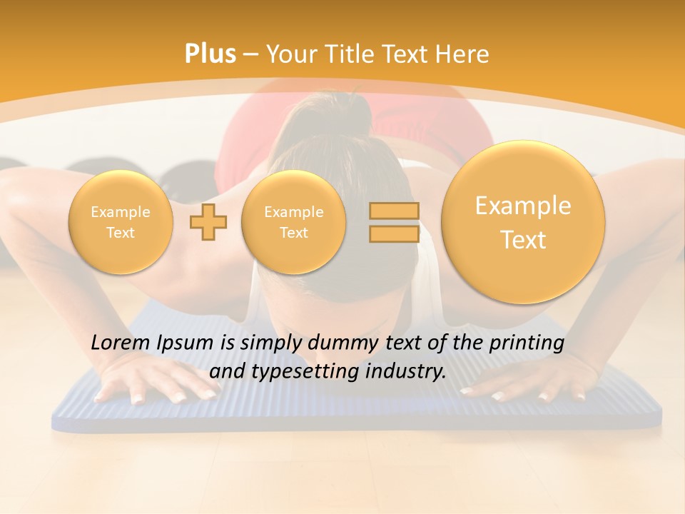 Push Up Strength Young PowerPoint Template