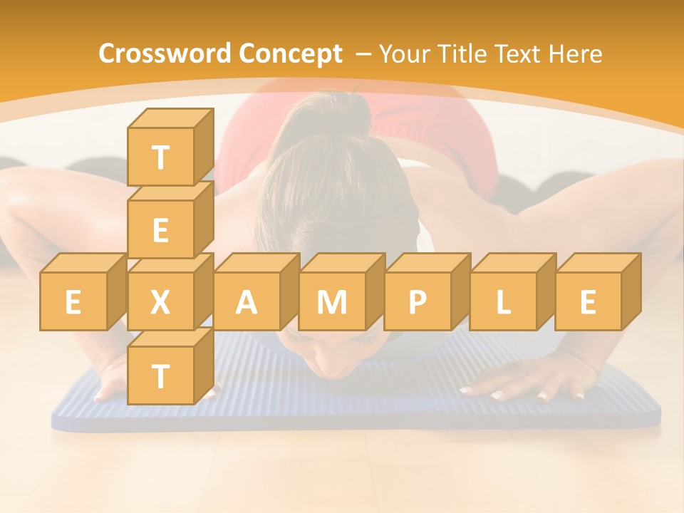 Push Up Strength Young PowerPoint Template