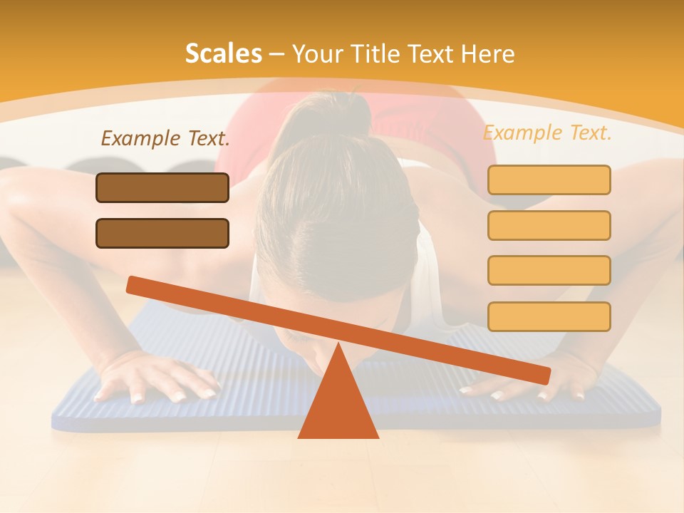 Push Up Strength Young PowerPoint Template