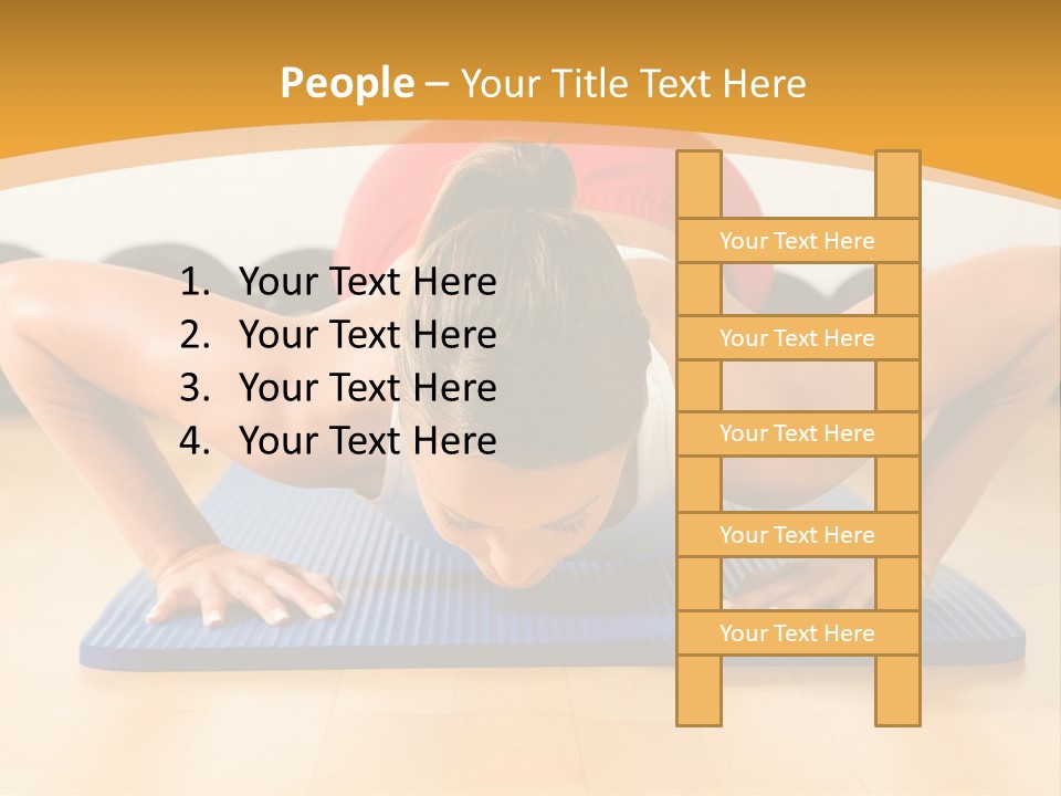 Push Up Strength Young PowerPoint Template