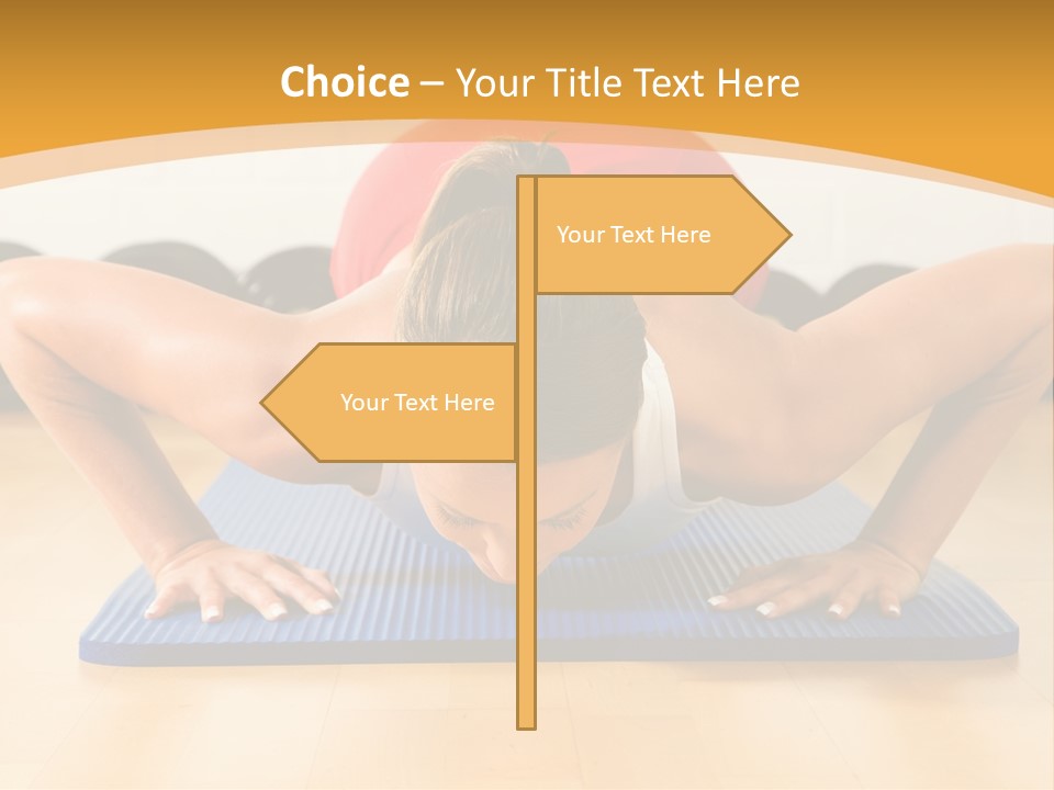 Push Up Strength Young PowerPoint Template