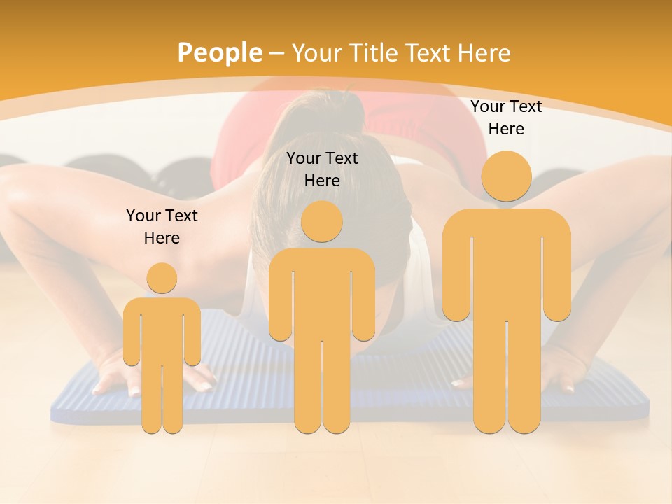 Push Up Strength Young PowerPoint Template