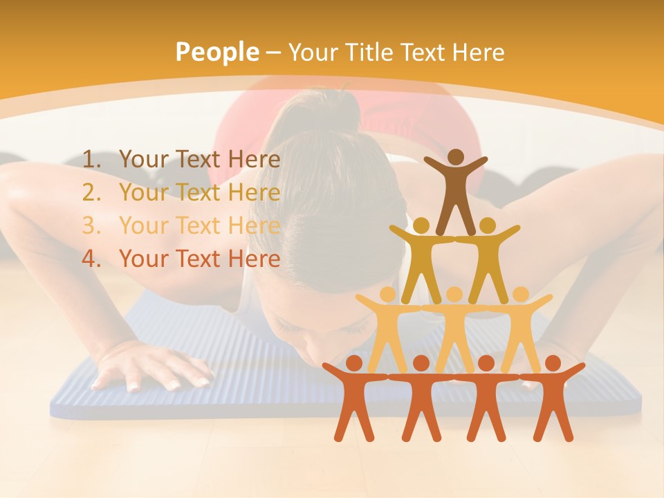 Push Up Strength Young PowerPoint Template