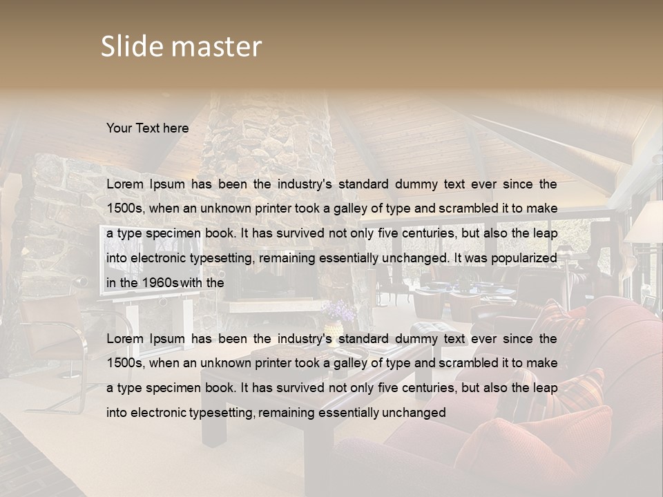 Fixtures Room Residence PowerPoint Template