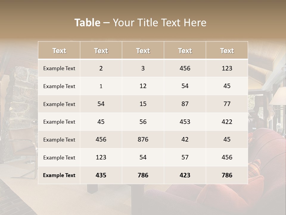Fixtures Room Residence PowerPoint Template
