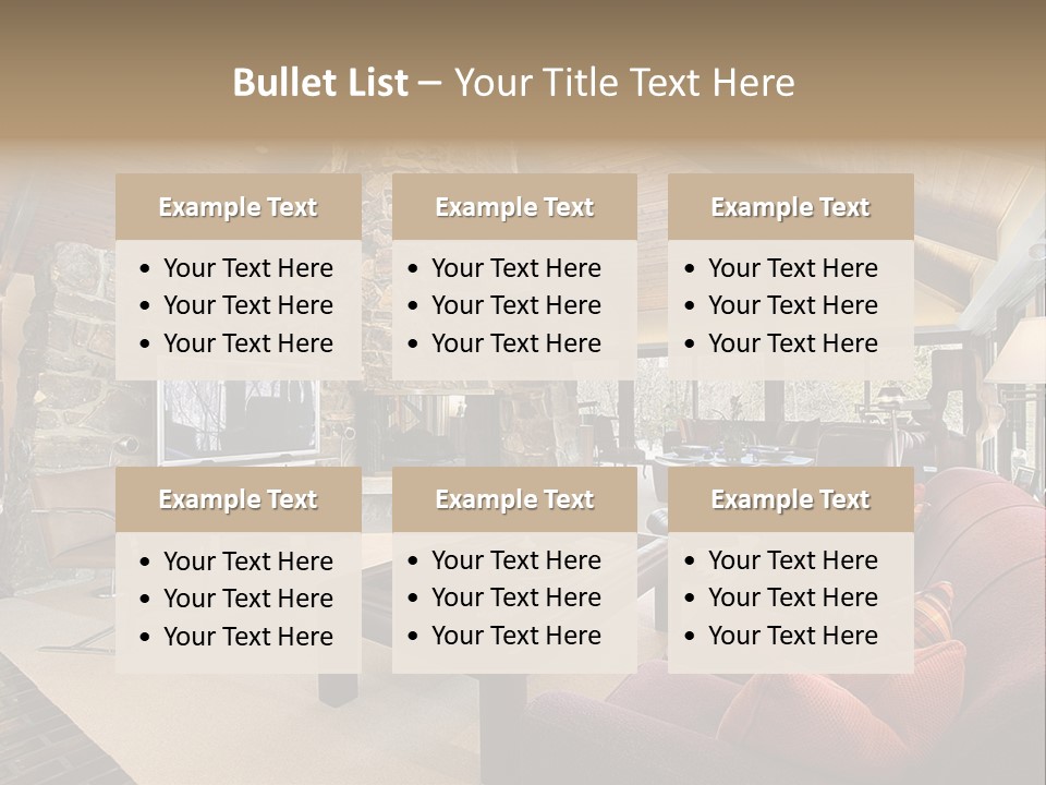 Fixtures Room Residence PowerPoint Template