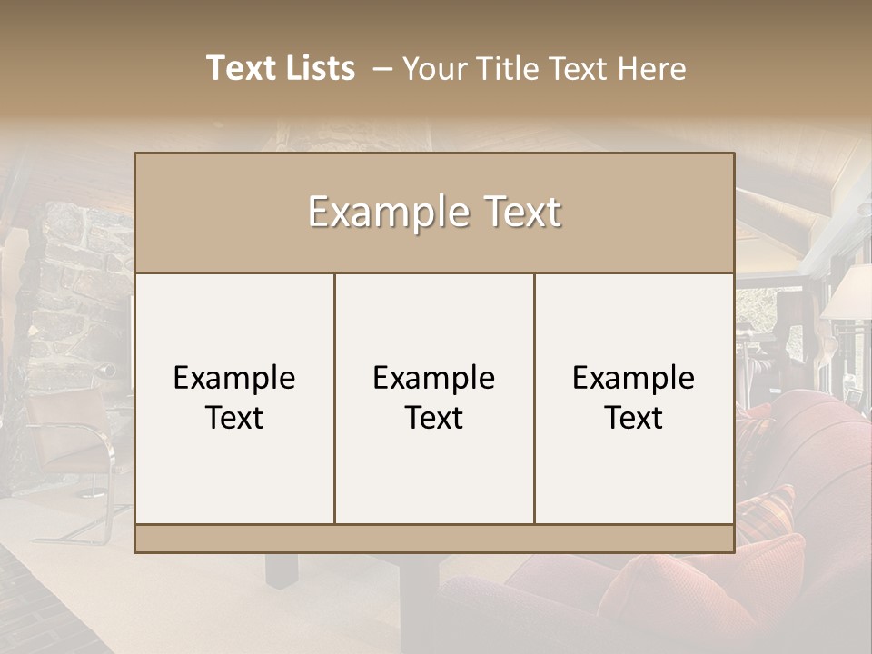 Fixtures Room Residence PowerPoint Template