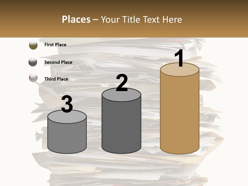 White Office File PowerPoint Template