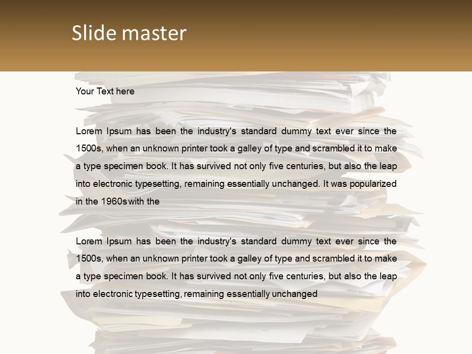 White Office File PowerPoint Template