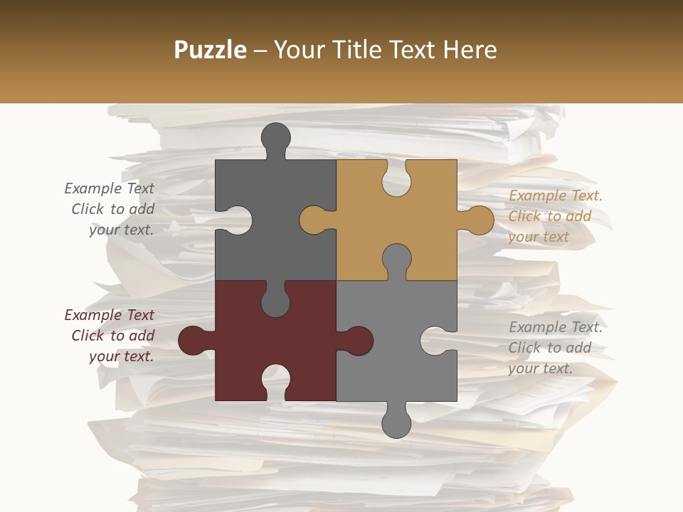 White Office File PowerPoint Template