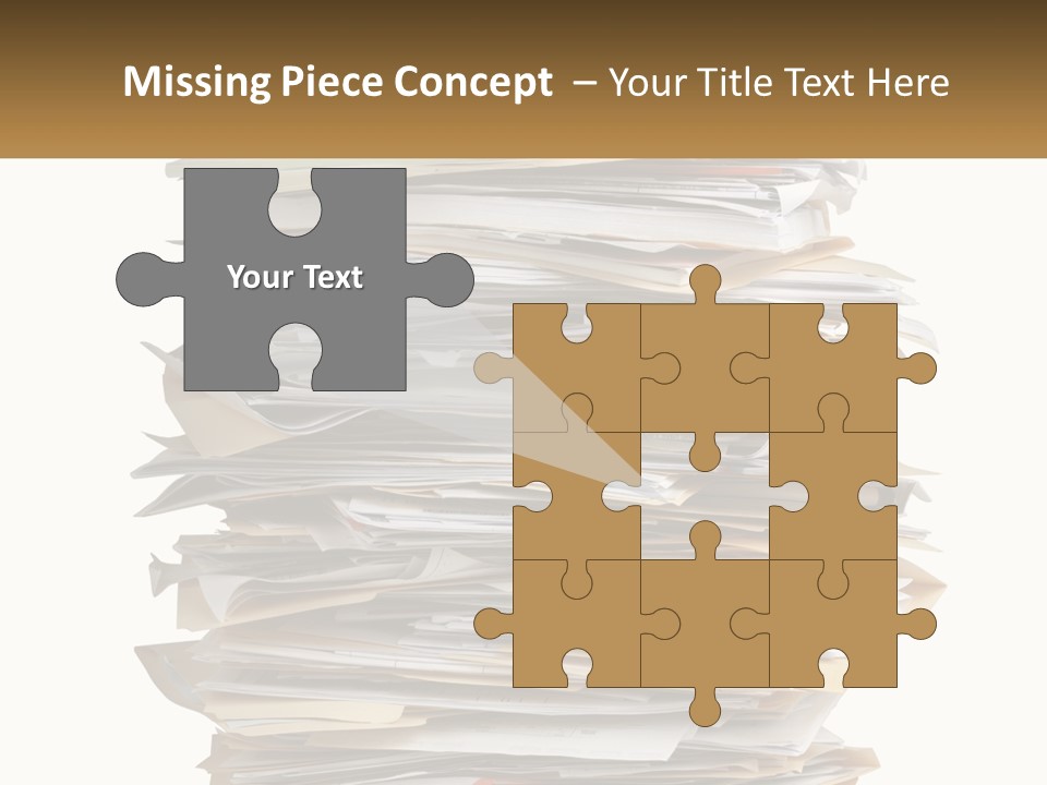 White Office File PowerPoint Template