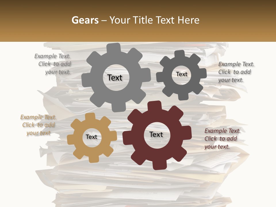 White Office File PowerPoint Template