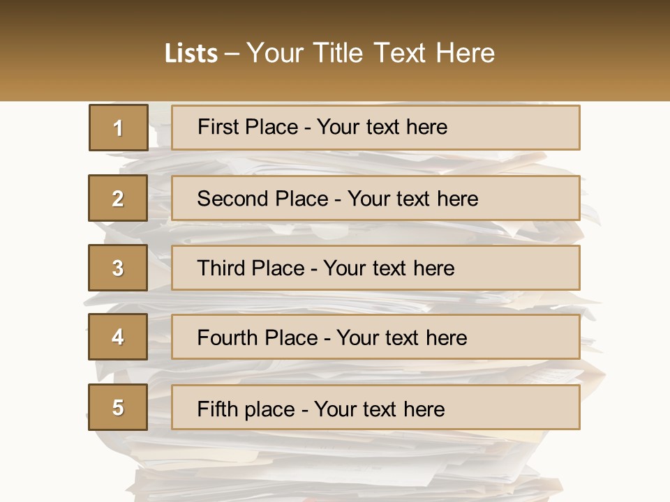 White Office File PowerPoint Template