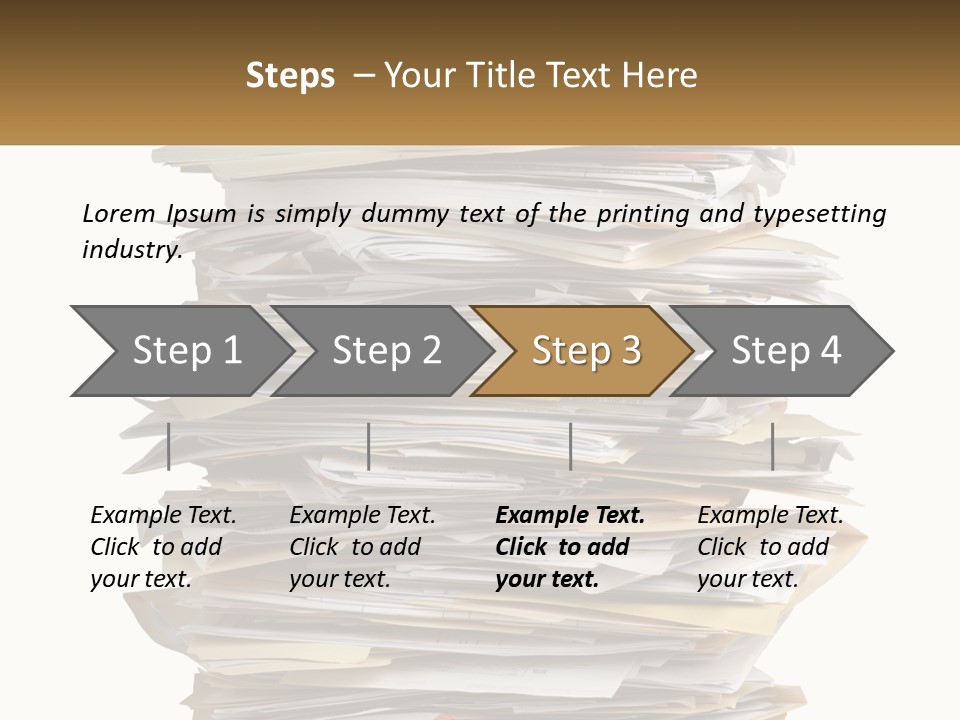 White Office File PowerPoint Template