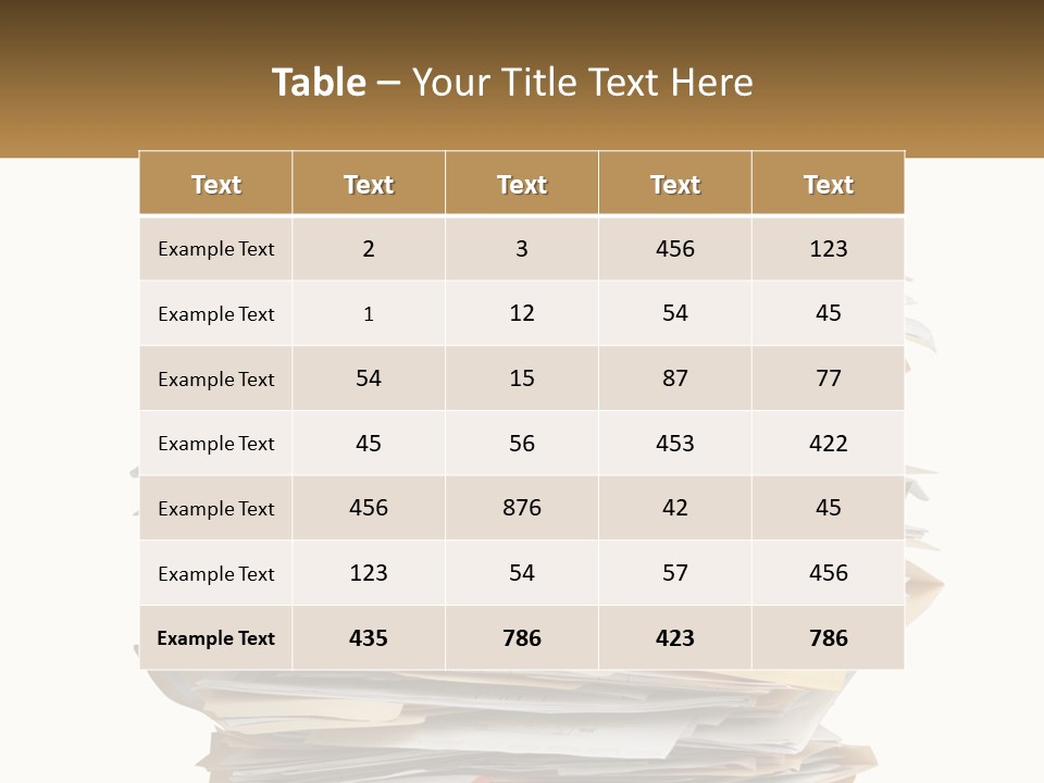 White Office File PowerPoint Template