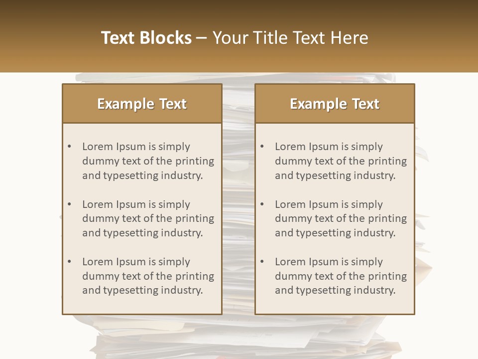 White Office File PowerPoint Template
