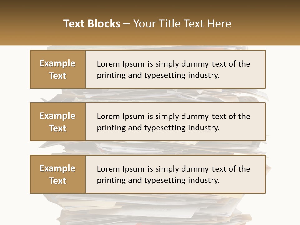 White Office File PowerPoint Template