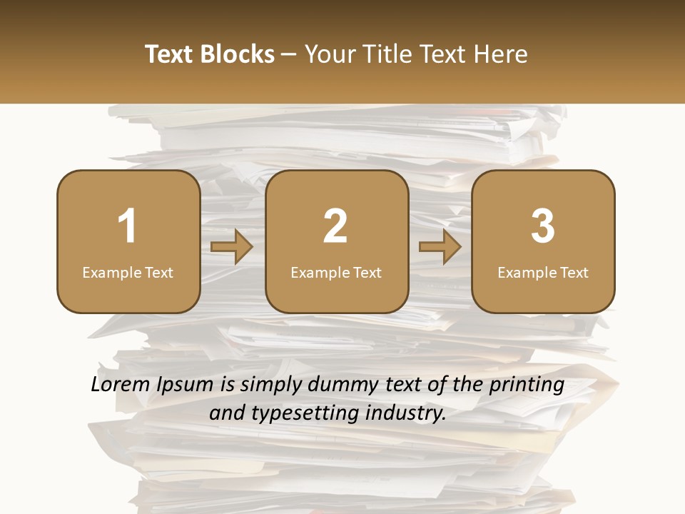 White Office File PowerPoint Template