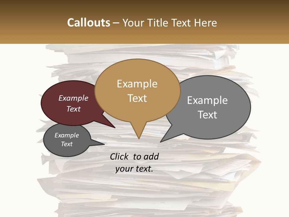 White Office File PowerPoint Template