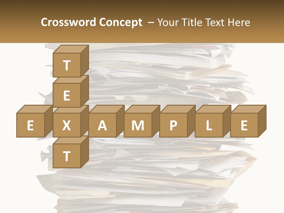 White Office File PowerPoint Template