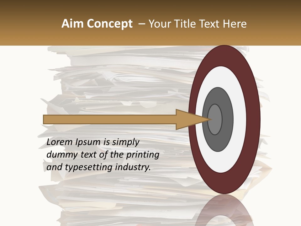 White Office File PowerPoint Template