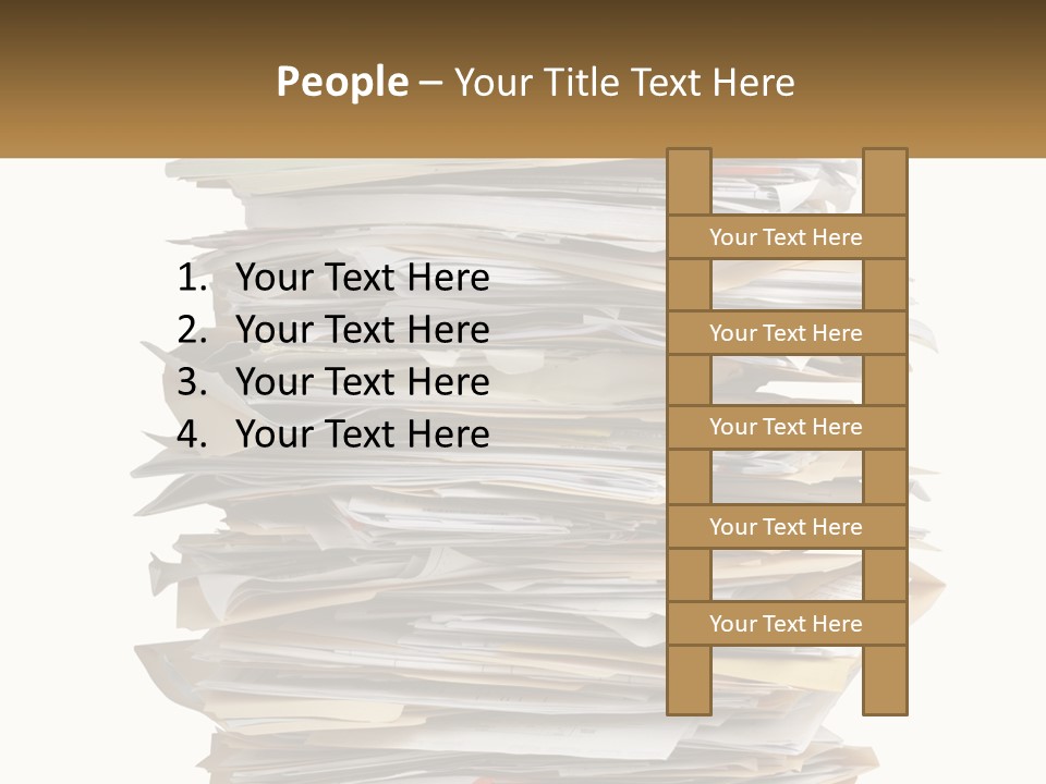 White Office File PowerPoint Template