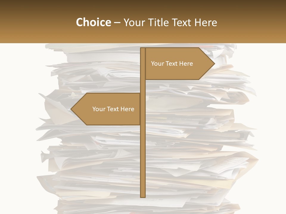 White Office File PowerPoint Template