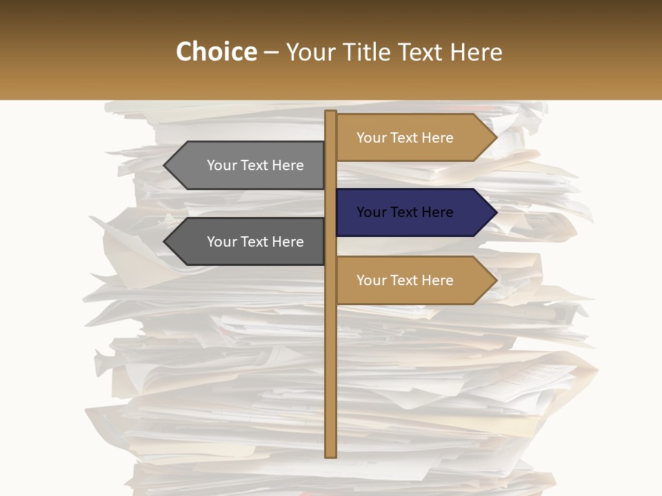 White Office File PowerPoint Template