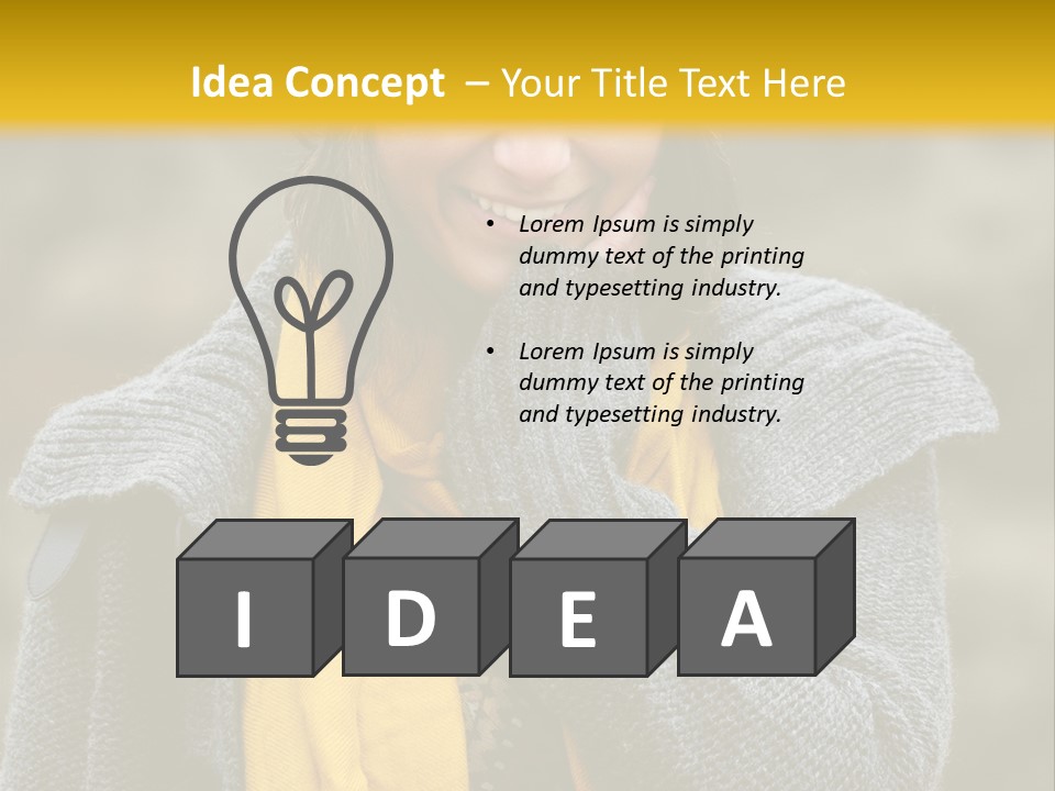 Autumn Face Cheerful PowerPoint Template