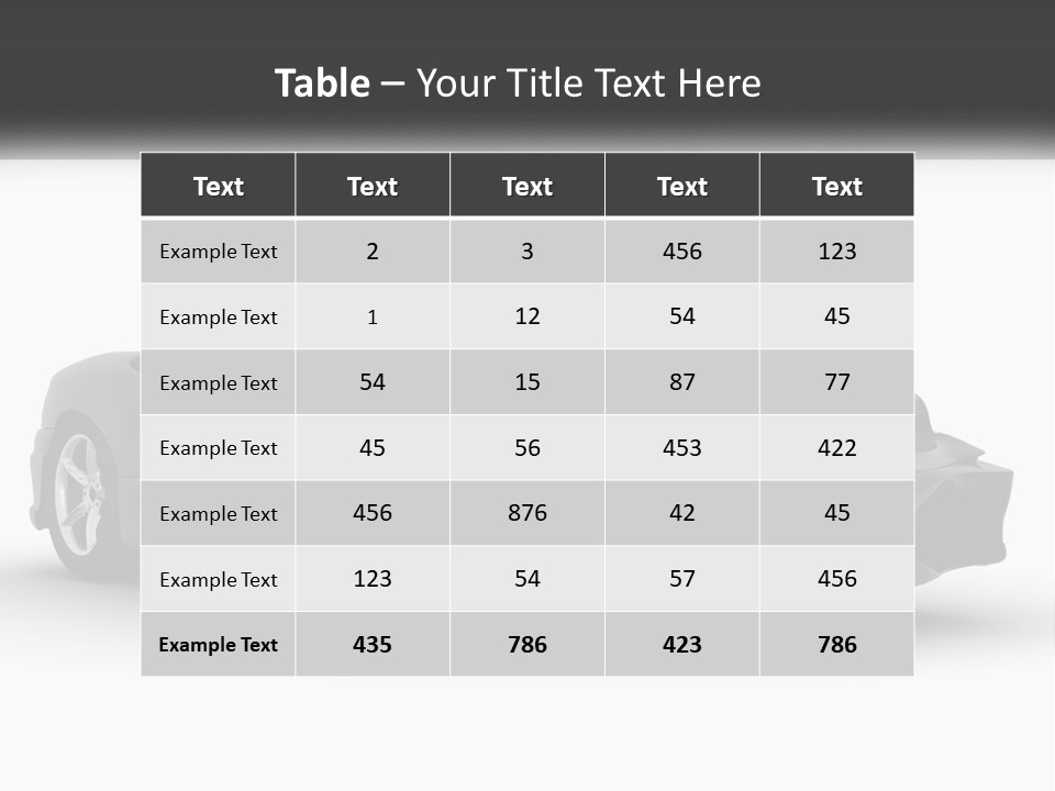 Vehicle Tire Transportation PowerPoint Template