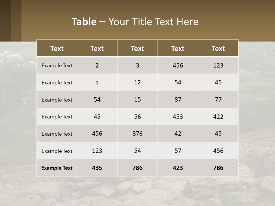 Vista Range Altitude PowerPoint Template