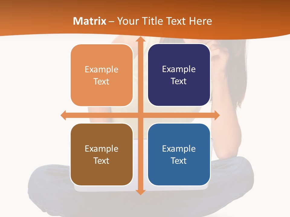 A Woman Sitting On The Floor With A Laptop PowerPoint Template