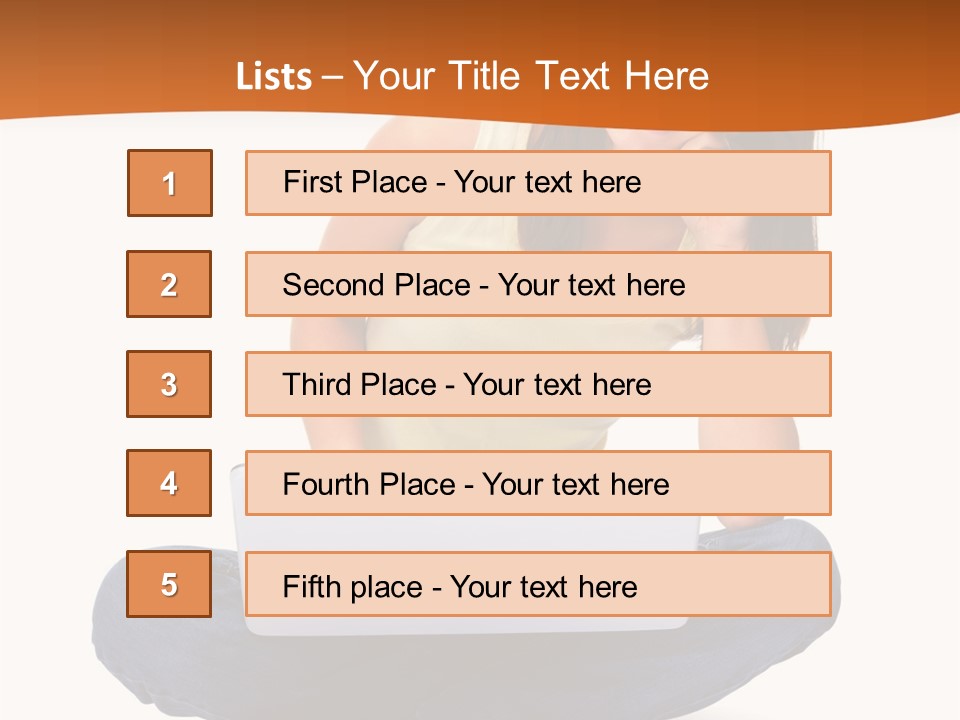 A Woman Sitting On The Floor With A Laptop PowerPoint Template