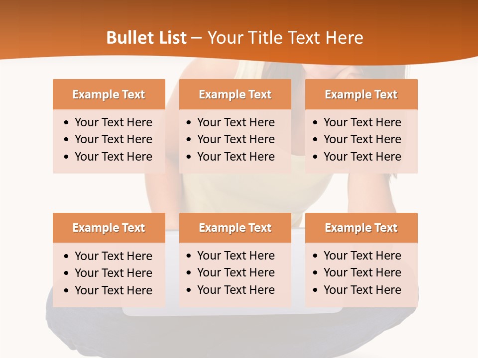 A Woman Sitting On The Floor With A Laptop PowerPoint Template