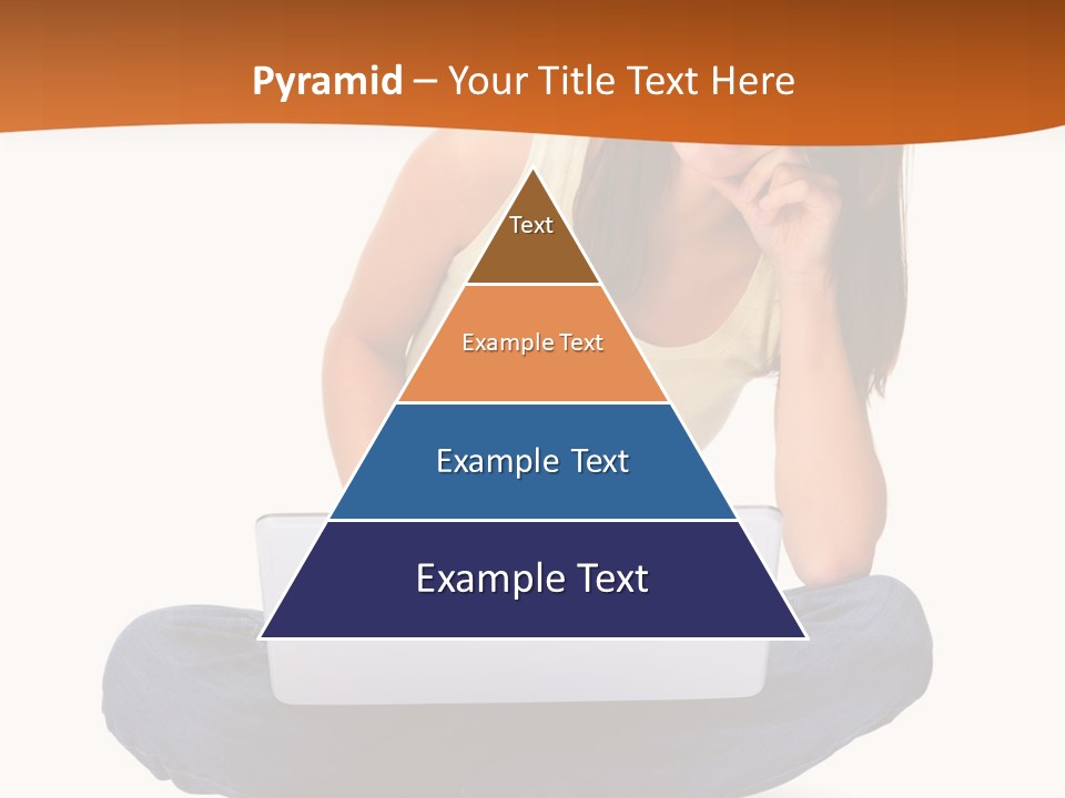 A Woman Sitting On The Floor With A Laptop PowerPoint Template