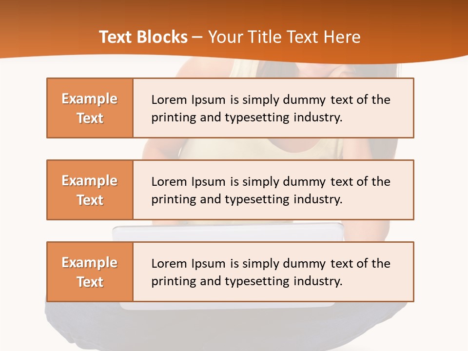 A Woman Sitting On The Floor With A Laptop PowerPoint Template