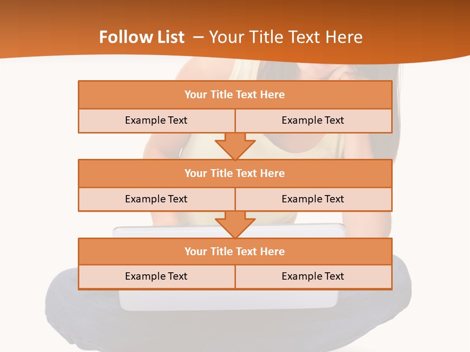 A Woman Sitting On The Floor With A Laptop PowerPoint Template