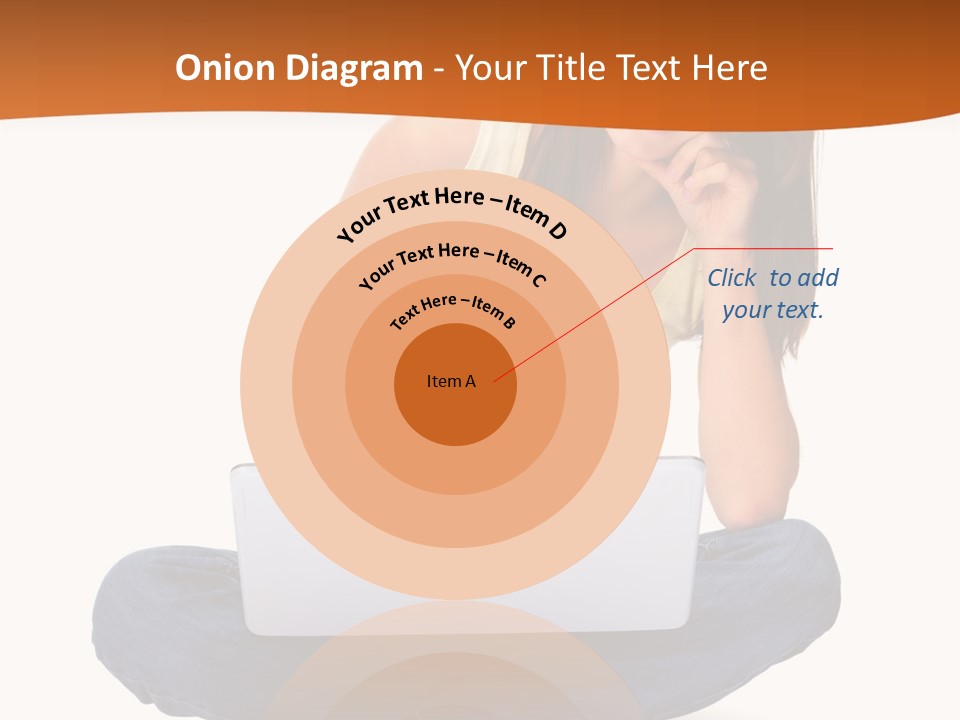 A Woman Sitting On The Floor With A Laptop PowerPoint Template