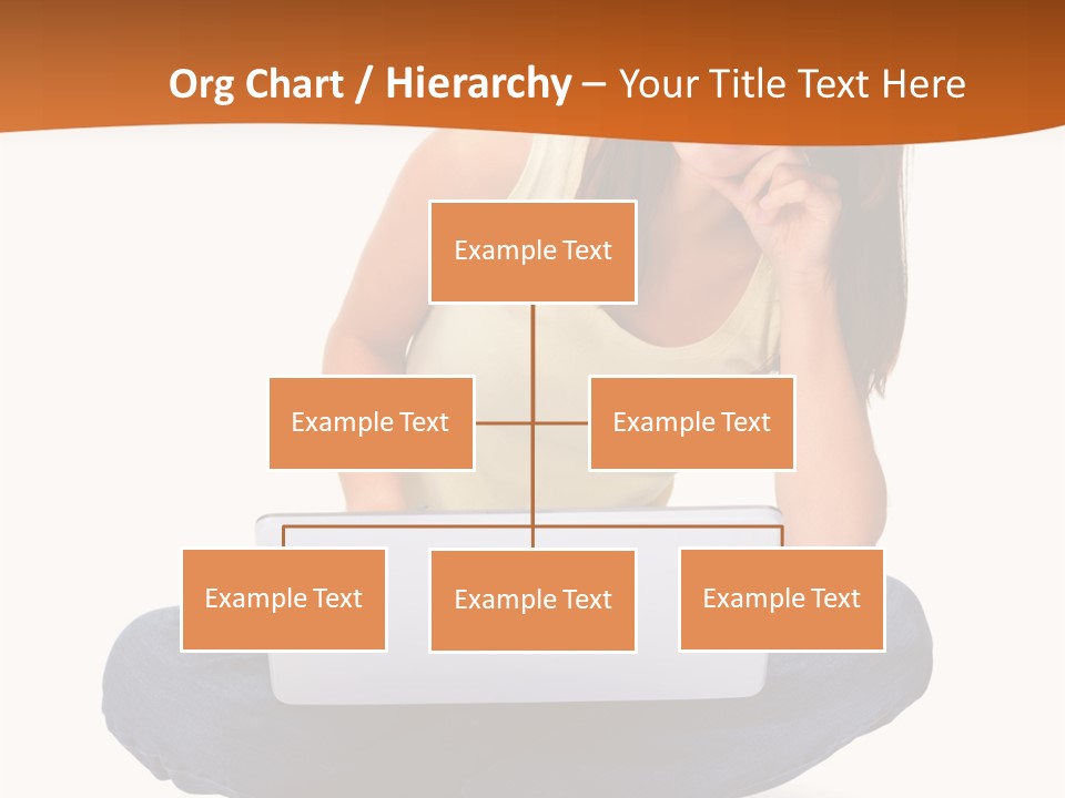 A Woman Sitting On The Floor With A Laptop PowerPoint Template