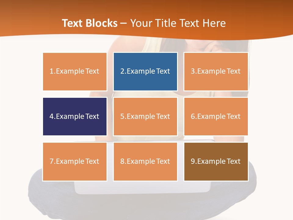 A Woman Sitting On The Floor With A Laptop PowerPoint Template